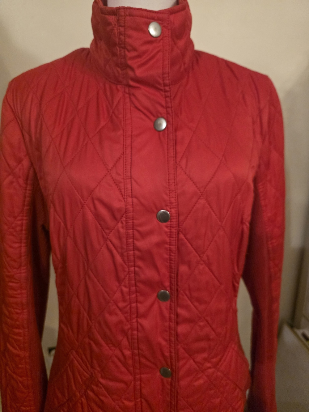 Sonoma Quilted Red Snap-Front Jacket